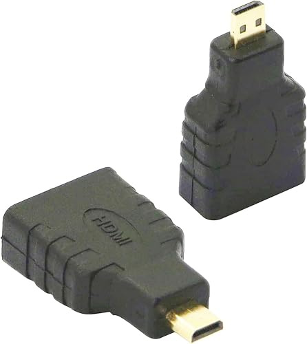 FENGHAISHUN Micro HDMI Male to Female Adapter Connector Type D Standard HDMI Female to Micro HDMI Male Converter for Camera Camcorder 3D/4K 2pcs