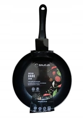 GALICJA Bratpfanne 20cm Antihaftbeschichtung Schwarz - Robuste und langlebige Bratpfanne