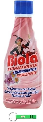 6x Biolà Essenza Assoluta Profumatore Ammorbidente - Hochkonzentrierter Wäscheerfrischer Narzisse und Orchidee, Duft-Wäsche 250ml + Beni Culinari Kostenloser Schlüsselanhänger