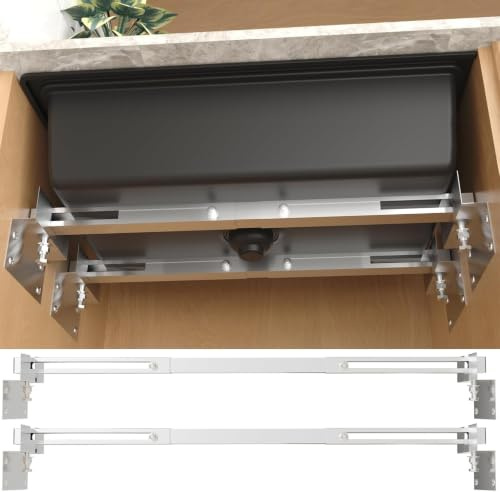 WUDLEP 2PCS Undermount Sink Brackets, 71-100cm Kitchen Sink Support Kit | Stainless Steel Mounting Fixings for Heavy-duty Undermount Kitchen Sink Installation and repair