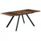 B&D home Esstisch LIA | ausziehbar 120-160 x 80 cm, 4-6 Personen Küchentisch Holztisch mit Metallgestell für Esszimmer, Küche | skandinavisch Industrial Design | Texas-Eiche, 11202-FS-EITE
