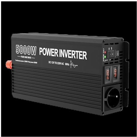 Convertitore Invertitore Trasformatore Inverter Da 5000 W 12 V 24 V 220 V Onda Pura Spina Europea Convertitore Di Corrente Da 6000 W Trasformatore Di Potenza Per Auto Portatile(5000W-12V-220V-50HZ)