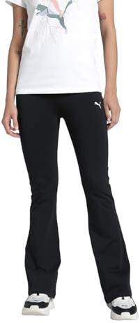 Puma Essentials Damen-Leggings mit Logo, hohe Taille, ausgestellt, Schwarz
