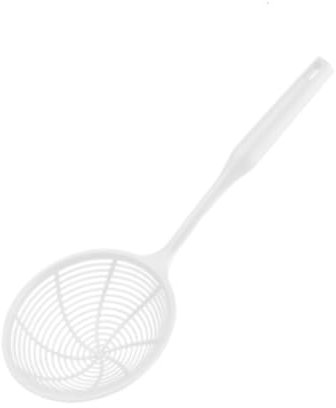 Espumadera De Cocina Utensilios De Cocina Plásticos De La Desnatadora del Colador con La Manija Convenientes For Cocinar La Hornada para Cocinar Y Freír(White,41cm)
