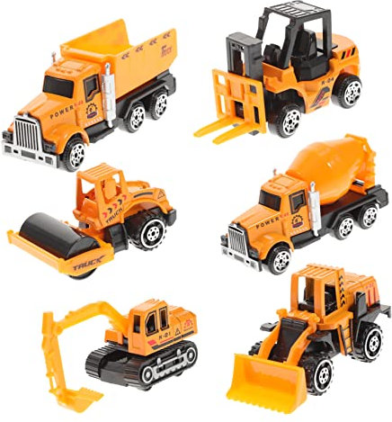 LIOOBO 1 Ensemble Mini de Construction Alliage pour Garçon Fille de Simulation avec Excavateur Camion Benne Pelle et Chariot Élévateur Jouets Éducatifs pour Garçons et Filles