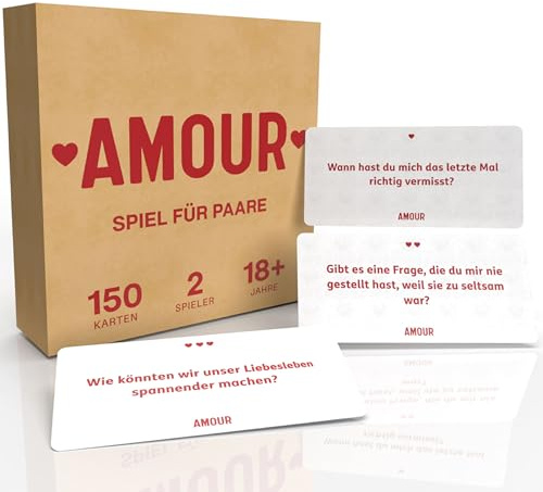 TIPSI Amour – Spiel für Paare zu zweit | Mit lustigen & tiefen Fragen für 2 Personen | Pärchen Geschenke für Freund oder Freundin | Jahrestag Geschenk für ihn & sie oder zum Valentinstag