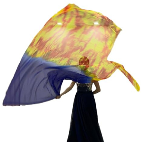 Liturgische Lob Anbetung Tanzbanner Anbetungsfahnen 190 x 140 cm leichte Anbetung Chiffons flexible Stabbanner