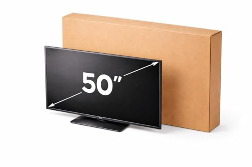 Imballaggi Point Fernseherverpackung TV- und Flachbildschirmverpackung bis zu 50 Zoll Robust für Versand und Umzug mit Schutzzubehör für Bildschirme, Größe 117x68x15cm Set von 1 (TV 50 Zoll)