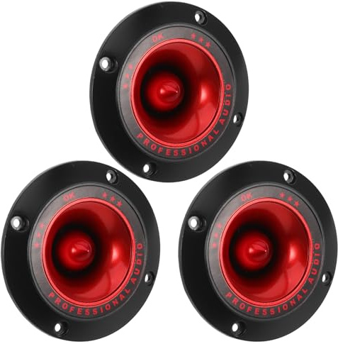 Alasum Tweeter Piézo Lot de 3 Haut-Parleurs à Pavillon pour Équipement Audio de Scène Remplacement Aigu Haute Fréquence Adapté aux Spectacles en Extérieur
