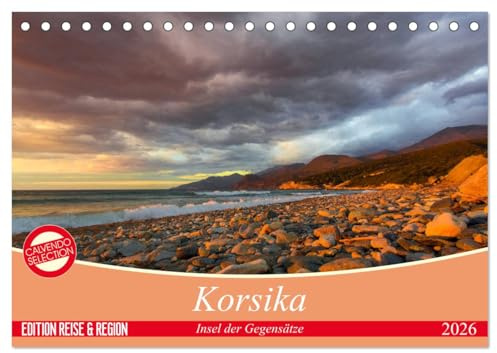 Korsika - Insel der Gegensätze (Tischkalender 2026 DIN A5 quer), CALVENDO Monatskalender: Korsika ist Romantik, Schönheit, Stille und Abenteuer. (CALVENDO Orte)