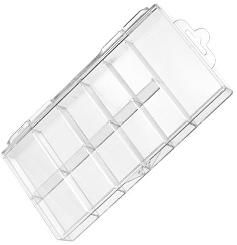 Acrylic Clear False Nail Tips Empty Storage Box Case Unit Container