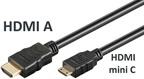 kab24® HDMI™ 2.0 High Speed Kabel HDMI A Stecker auf HDMI Mini C Stecker 4K, Ultra-HD, Full-HD, 3D, ARC vergoldete Stecker
