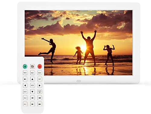 Digitaler Bilderrahmen, 12 Zoll 1280 x 800 HD Digital Album Elektronischen Bilderrahmen mit Fernbedienung, Foto/Musik/Video/Kalender/Wecker, Unterstützt 32 GB Wandmontierbarer Digitale Bilderrahmen