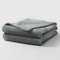 Waffel-Flanell-Fleece-Nerz-Überwurf, Sofa-Tagesdecke, Reisedecke – Wabenstruktur, superweich, leicht, warm, gemütlich, große Größe, Einzel- oppel- und Kingsize-Bett, Wolkengrau, Einzelbett 127 x 152