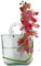 XIAOTENG Vase en Verre Fait à la Main - Petit Panier à Fleurs - Sac en Verre soufflé à la Main - Vase Transparent avec Bulle - Mini Aquarium en Cristal - Utilisé pour Le Salon