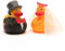 Duckshop Braut und Bräutigam Badeente I Quietscheente I L: 6 cm