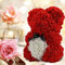 Gifts for Women，Birthday Gifts ，Rose Flower Bear-Hand Made Rose Teddy Bear,Best Artificial Decoration Gifts for mom, Gifts for Girls,Unique Gifts,The Perfect Party Clear Gift Box (Red)