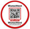 Social Media Aufkleber mit QR Code Link für Firmen Unternehmen Marken Sticker personalisiert für Auto Bus Schaufenster Theke Marketing Werbung (03 Firmen-Homepage, Rund)