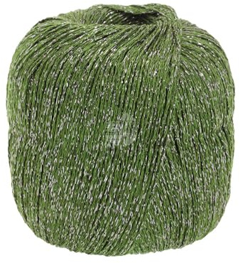 LANA GROSSA Brillino | Beilaufgarn mit farbigem Lurexfaden | Handstrickgarn aus 83% Viskose & 17% metallische Faser | 25g Wolle zum Stricken & Häkeln | 200m Garn FB 26