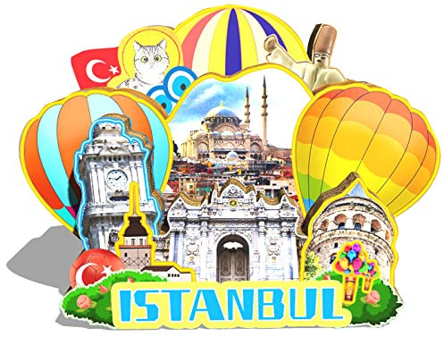 Turkey Istanbul Magnet Fridge Magnet Wooden 3D Landmarks Travel Collectible Souvenirs Decoration Handmade-2