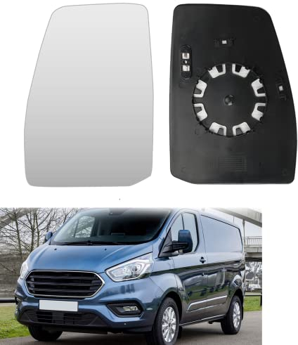 Kamanan Rückspiegelglas, Links Spiegelglas Ersatz Beheizbar Rückspiegelglas Spiegelglas Außenspiegel für Transit Custom 2013-2019