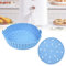 QUCUMER Air Fryer Silicone Pot, 9.5inch Air Fryer Silicone Liner Reusable Heat Resistant Non-Stick Basket Round Air Fryer Replacement Basket with Air Fryer Mats for Air Fryer Accessories
