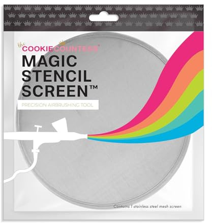 The Original Cookie Countess Magic Stencil Screen Airbrushing Tool Food-Safe Stainless Steel Airbrush Screen™ (1)