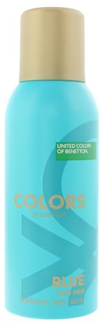 Benetton Colours De Benetton Blue Ladies Womens Deodorant Body Spray 150ml 3 Pack