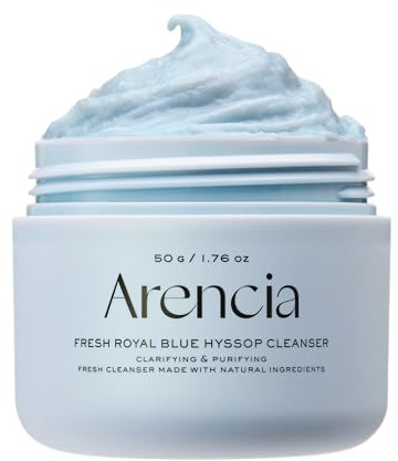 Arencia Hyssop Brightening & Deep-Cleansing Face Scrub & Exfoliator - All Skin Types, For Sebaceous Filaments & Blackheads (50g)