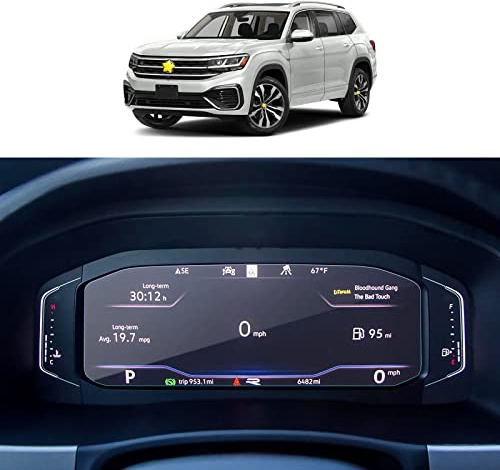 SKTU Pellicola compatibile con V-W T* Cross/T-R*Ο*C/Tiguαn 2 / Arteοn 2 / B8 Passat Variant Pellicola Protettiva per Display in Vetro Temperato per Cruscotto Digital Cockpit Pro 10,25 pollici