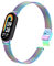 T-BLUER Compatible for Xiaomi Mi Smart Band 8 Strap,Mi Band 8 Stainless Steel Metal Replacement Band Bracelet Wristband Accessories for Xiaomi Smart Band 8