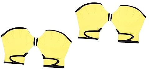 INOOMP 2 Paar Schwimmhilfe Handschuhe Schwimmhandschuhe Aquafitness Wasserbeständigkeit Schwimmende Paddel Wassergymnastikgeräte Wasserhandschuhe Nylon Handabdeckung Fäustlinge Fräulein