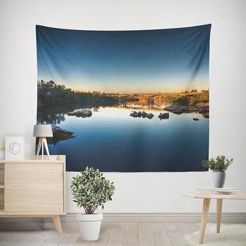 EHOMERY Wandteppich Klein Gewebt Wand Teppich Klein Brücke Wandbehang Küche Wanddekoration Poster Wohnzimmer Schlafzimmer Wandbehang Dekoration 240x220cm