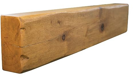 oakleys oak Genuine Solid Oak Beams for Fireplaces- Oak Floating Shelf for Home Decor- Rustic Shelves to Decorative Logs for Fireplace- Heavily Worked- Beam Size(90x20x10) Cm