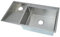 KOOGIMDDR Balcón De Lavabo De Acero Inoxidable Doméstico, Lavabo con Placa De Lavandería Fácil De Limpiar Lavabo De Doble Fregadero (Color : Left, S : 90x48cm)