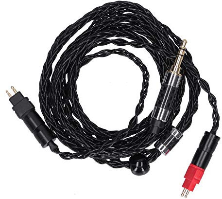 Doppelnadel Audiokabel, 8 adrig, Symmetrisch, OCC, Versilbert, Hochfrequenz glatt, HD600 HD580 kompatibel, 1,2 M Länge (3,5 mm dreidimensional)