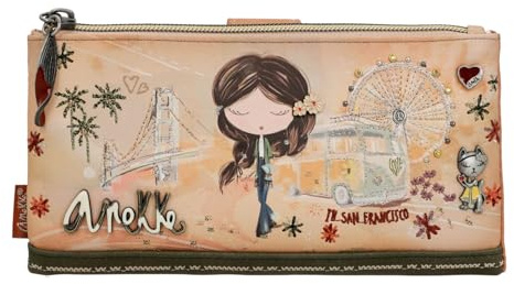 Anekke Peace & Love RFID Wallet L Camel