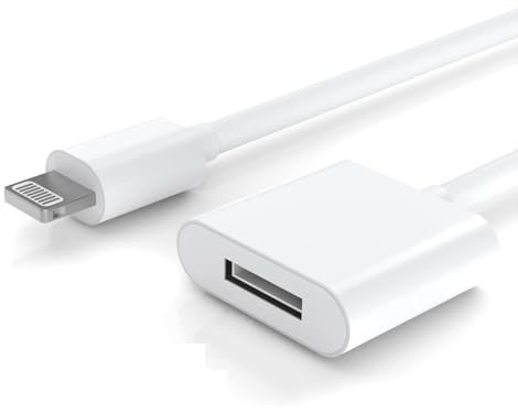 CREHAO iPhone Charger Extension Cable Compatible for iPhone/iPad,[MFi Certified] Lightning Extender Dock Male to Female Lightning Cord Extension Adapter Pass Video Data Audio 6.6FT