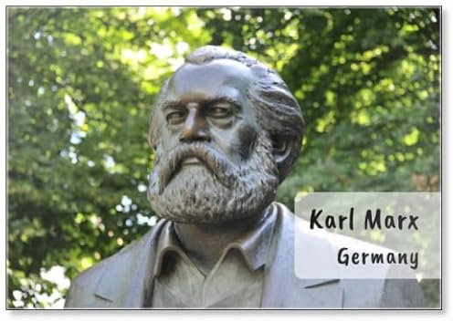 Kühlschrankmagnet Karl Marx, Skulptur, Kommunismus, Sozialismus, Marxismus, Berlin, Kühlschrankmagnet