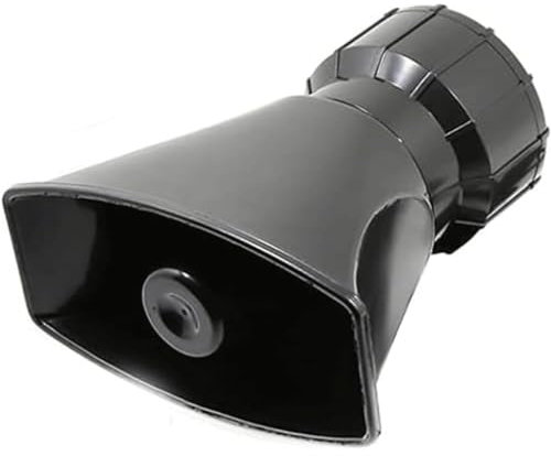 REEKOS Megaphon Megafon Handmegafon Megaphone Auto-Notfallsirene, Autoalarmhorn, Lautsprechersystem, Bullhorn-Lautsprecher, Notfallverstärker, 60 W Lautsprecher