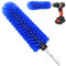 Brosse de Nettoyage pour Roue et Bouteille de Voiture, très Dense et Durable, pour Roues, Jantes, Moteurs, échappement, Bouteille (Bleu foncé)