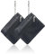 Cosmeria 2 Pcs Schlüsselmäppchen, Schwarze PU Leder Schlüssel Etui für Autoschlüssel, Mini Portemonnaie Damen, Schlüsseltasche mit Reißverschluss
