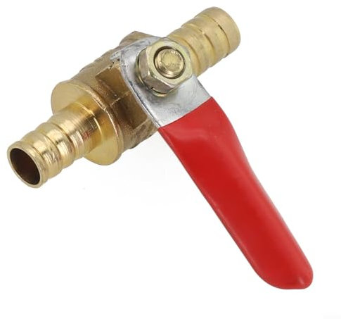 Grifo de combustible en línea, grifo de combustible en línea de latón de 8 mm, 5/16 válvula de enchufe, perilla de silicona antideslizante, interfaz roscada estándar, para cortacésped de motocicleta
