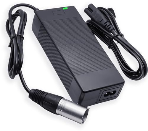 Abatinvo Chargeur de vélo électrique 36 V XLR 3 broches pour Swagtron EB6 Fat-tire, Heybike Cityscape, Giant Bike, Ecotric Starfish Dolphin Peacedove 20, etc. eBike 36 V Chargeur de batterie au