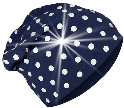 HECKBO 360° Reflektor Kinder Beanie Mütze - Jersey innen für Übergangszeit - Punkt Punkte