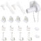 Rollo Halterung Fenster, 2 Set Rollo Klemmfix Halterung, 17mm Ohne Bohren Ersatzteile Rollso Doppelrollo Klemmhalter für Verdunkelungsrollo Seitenzugrollo Ohne Bohren Doppelrollo(Weiß)