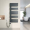 Heilmetz seche Serviette Electrique 500 x 1176 mm,avec élément Chauffant thermostatique et Fonction minuterie,radiateur seche Serviette Electrique Salle de Bain Tube Plat (Anthracite)