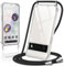 Coiwxmoi Handyband Handyhülle für Google Pixel 6 Pro Hülle mit Band 6.71,Transparent Case mit Kette Abnehmbar zum Umhängen Kordel Schutzhülle,Weich Silikon TPU Stoßfest Cover,Schwarz