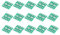 QUARKZMAN 15 Stück SOIC-8 auf DIP-8 Narrow Adapter, 0,5x0,5 Zoll 8 Pin Double Side Prototype Connector Green PCB Converter Pin Board Adapter SO SOP8 auf DIP8