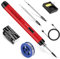 Kit de fer à souder sans fil - Kit de fer à souder sans fil USB - Daakro rechargeable - Fer à souder portable - 3 réglages de température - Kit d'outils de soudure pour réparation de soudure (rouge)